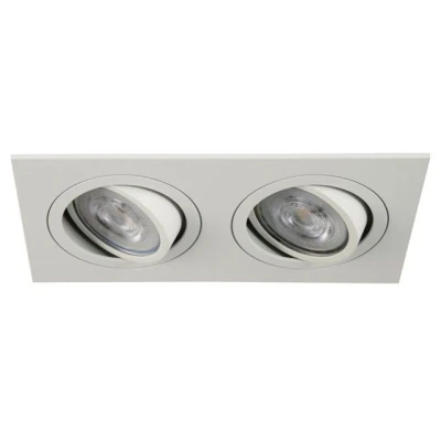 Afbeelding van Platte inbouwspot Gaston Dubbel Wit Extra Warm Dimbaar 3.8W RTM Lighting LED