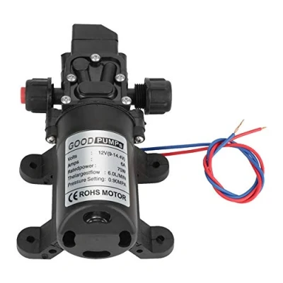 Afbeelding van Zelfaanzuigende waterpomp, DC 12 V, 0,9 Mpa, 6 l/min, hogedrukpomp van het membraan, 70 W, voor camper, boot, tuin
