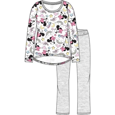 Afbeelding van Minnie mouse pyjama wit grijs maat 116 / 6 jaar