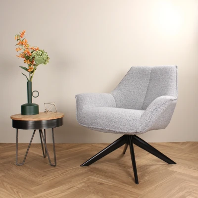 Afbeelding van DS4U Miron draaifauteuil grijs Stof