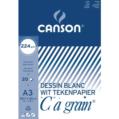 Afbeelding van Canson tekenblok C à grain 224 g/m², ft 29,7 x 42 cm (A3)