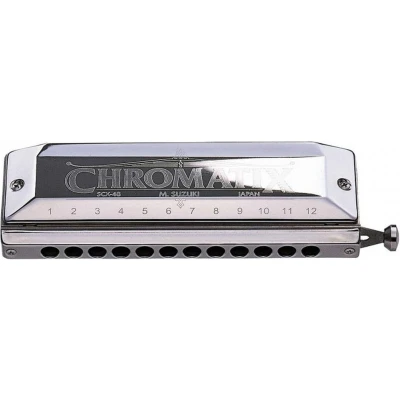 Afbeelding van Suzuki Chromatic SCX 48 C 12 gaats chromatische mondharmonica origineel populair model