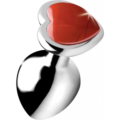 Afbeelding van Red Jasper Heart Butt Plug Medium