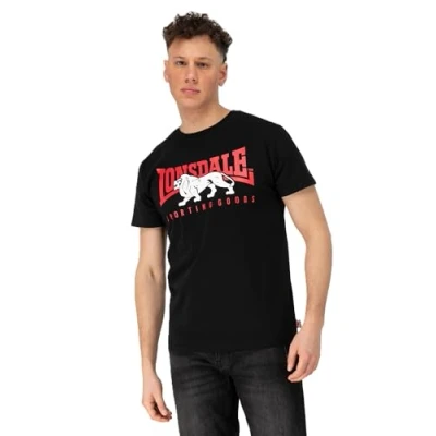 Afbeelding van Lonsdale Normale Passform Tshirt print, Heren, Maat: Small, Black red white