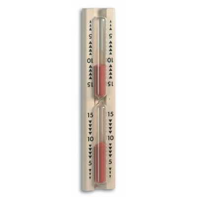 Afbeelding van TFA Dostmann 18.6004.05 Zandloper Acrylglas helder, Rood, Zwart Mechanisch