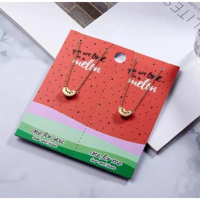 Afbeelding van Akyol Vriendschapsketting 2X Vriendschapketting Meloen ketting binding vriendschap vriendschaps vriendinnen bff vrienden best friends