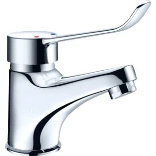 Afbeelding van Delabie wastfmengkr opb chroom 1 gats kraang uitv uitl vast onder 2221lbel