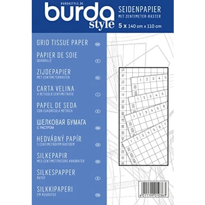 Afbeelding van Burda Burdastyle Weefselpapier met Centimeter Grid, blauw, One Size