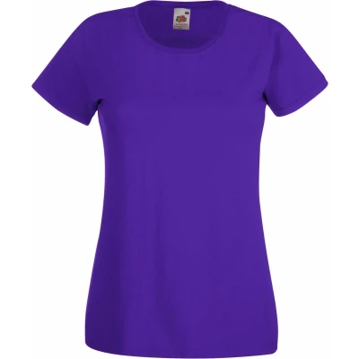 Afbeelding van Fruit Of The Loom Dames / Vrouwen Damens Fit Valueweight T shirt met korte mouwen (Paars)