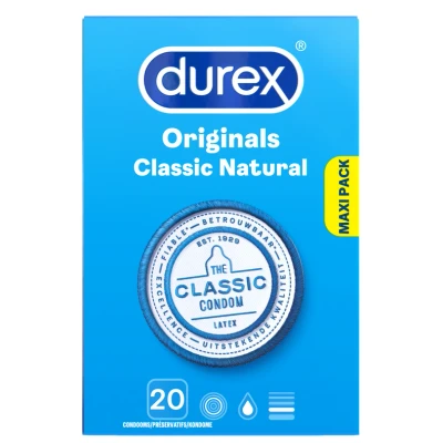Afbeelding van 4x Durex Condooms Originals Classic Natural 20 stuks