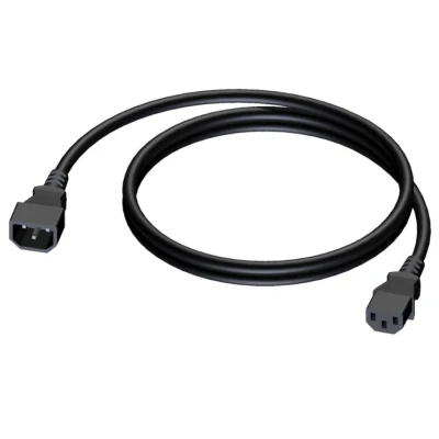 Afbeelding van Procab CAB480 C13 C14 stroomkabel voor UPS/PDU 3x 1,5mm / zwart 0,50 meter
