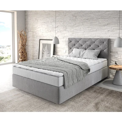 Afbeelding van Boxspringbed Dream Great microvezel grijs 120x200 met matras en topper