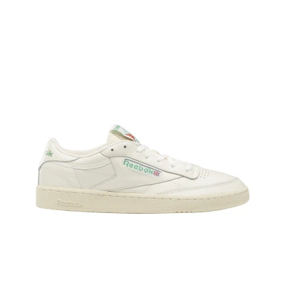 Afbeelding van Reebok Classic CLUB C 85 Vintage Sneakers laag, Maat: 44, Chalk/paperwhite/glen green Leer en textiel