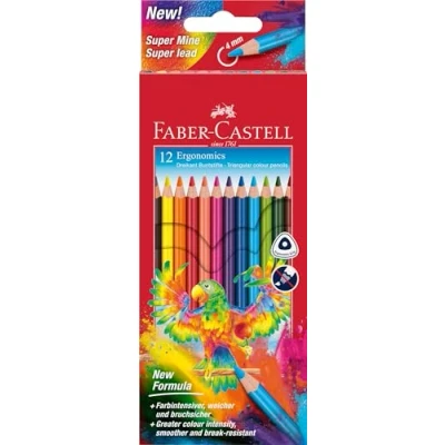 Afbeelding van Faber Castell Kleurpotlood FC driekant kartonnen etui à 12 st.