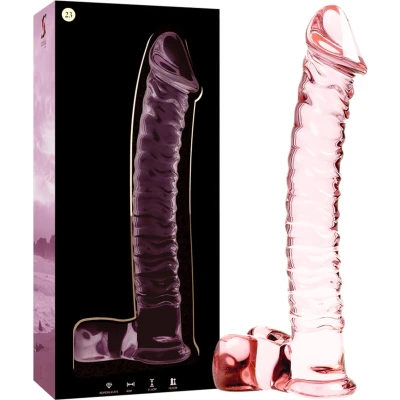 Afbeelding van NEBULA SERIES BY IBIZA MODEL 23 DILDO BOROSILICATE GLASS 21.5 X 4 CM PINK