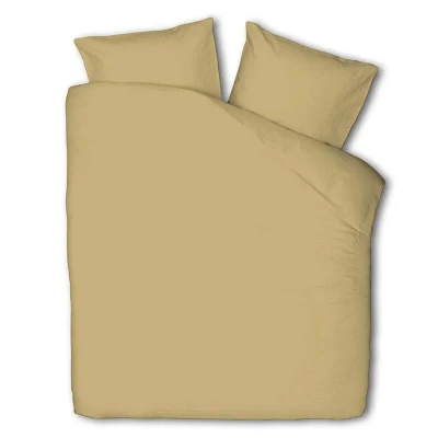 Afbeelding van Dekbedovertrek Luna Uni Kleur: Geel, 200x220 cm Microvezel Effen Bedding Ga naar Dekbed Discounter.nl &amp; Profiteer Nu