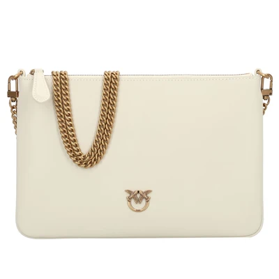Afbeelding van Pinko FLAT Classic Clutch, Dames, Maat: One Size, White