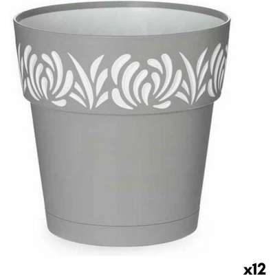 Afbeelding van Zelfwaterende bloempot Stefanplast Gaia Grijs Plastic 19 x cm (12 Stuks)