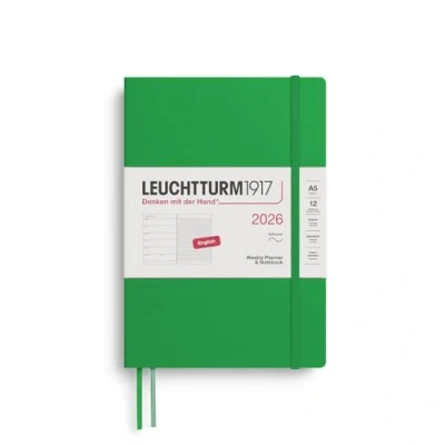 Afbeelding van Leuchtturm1917 Weekly Planner&amp;Notebook A5 12 maanden 2026 Softcover Spring Leaf