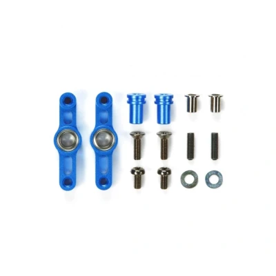 Afbeelding van Tamiya 300054574 TT 02 aluminium stuurhendelset, blauw geanodiseerd