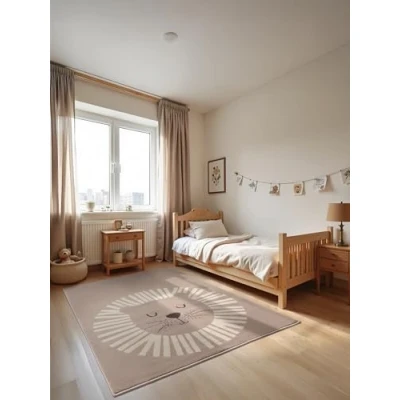 Afbeelding van HANSE Home Kindervloerkleed Happy Lion Speeltapijt, stevig, kinderkamer, kortpolig, speelondergrond