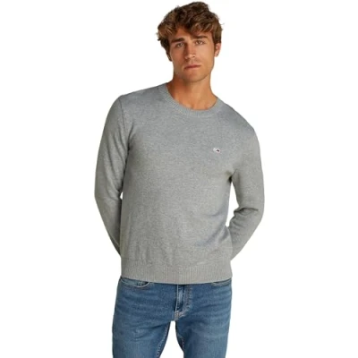 Afbeelding van Tommy Jeans Essential Light Sweater Trui, Heren, Maat: 54, Grey