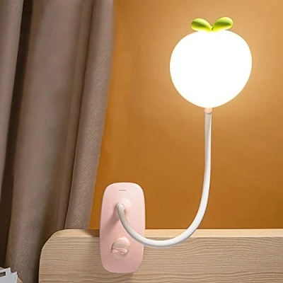 Afbeelding van ACMHNC HKLY Klemlamp voor in bed kinderen, led leeslamp, boekenklem, USB oplaadbaar, klemlamp, batterij met aanraking, dimbaar, 3 kleuren en 5 helderheden, 360 graden flexibele zwanenhals, boekenlamp
