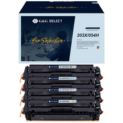 Afbeelding van G&amp;G Toner vervangt HP 203X Compatibel Combipack Zwart, Cyaan, Magenta, Geel GS H203X 4P