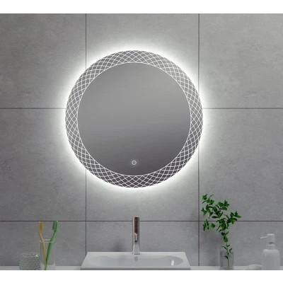 Afbeelding van Wiesbaden Deco spiegel rond met LED, dimbaar 60 cm