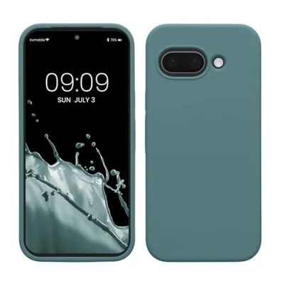 Afbeelding van kwmobile telefoonhoesje geschikt voor Google Pixel 9a Hoesje met siliconen coating Smartphone case in Arctische nacht