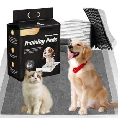 Afbeelding van Nanipets® Puppy Pads Actieve Kool trainingspads voor honden, superabsorberende en lekvrije huisdieren, 60 x CM Extra grote dikkere potjespads, 40 stuks