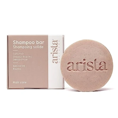 Afbeelding van Arista Shampoo Bar voor Krullend Haar Sulfaatvrije Vaste Zoete Amandelolie, Sheaboter &amp; Wasnotenpoeder Hydraterende Shampooblok Krulhaar