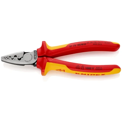 Afbeelding van Knipex 9778180 Krimptang voor adereindhulzen 180mm