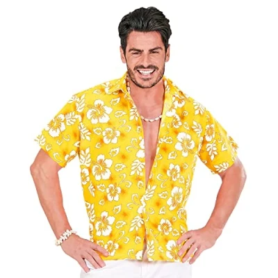 Afbeelding van &quot;Gele hawaiiaanse overhemd voor heren Verkleedkleding M/L&quot;