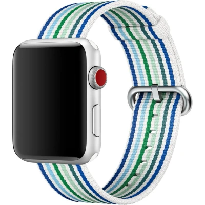Afbeelding van Apple origineel Woven Nylon Watch 38mm / 40mm 41mm Blue Stripe MRHA2ZM/A