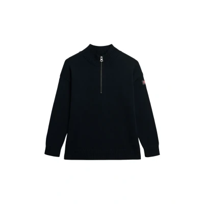 Afbeelding van Superdry Slouchy HALF ZIP Trui, Dames, Maat: 42, Eclipse navy