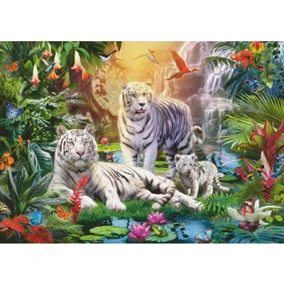 Afbeelding van Ravensburger Puzzle 12000886 Familie der Weißen Tiger 1000 Teile für Erwachsene und Kinder ab 14 Jahren