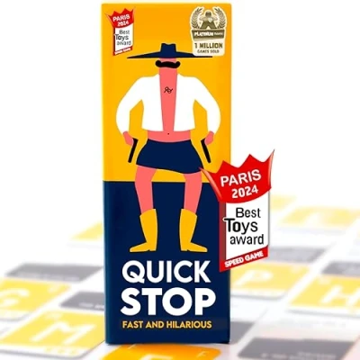 Afbeelding van QUICKSTOP Het ultieme kaartspel voor snelle denkers &amp; grappige momenten Familie Partyspel Vanaf 10 Jaar 27 Spelers 30 min Compact Reisspel Elke Gelegenheid (Engelse versie)