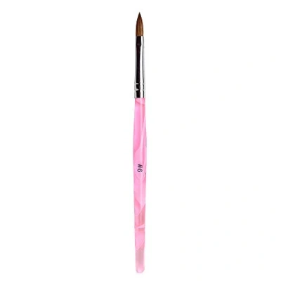 Afbeelding van Alexnailart 1 stks Roze Kolinsky Zand Borstel Acryl Nail Art Builder Schilderen Apparatuur