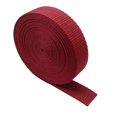 Afbeelding van Zware singelband band 5 meter Rugzak/Rugzakken, Bagage/Cargo Strapping, Riemen (Maroon, 25mm)