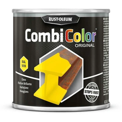 Afbeelding van rust oleum combicolor hoogglans ral 1018 lichtgeel 250 ml