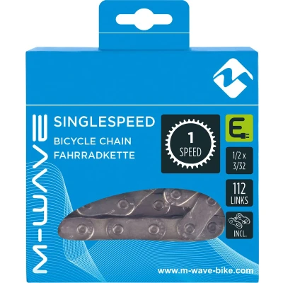 Afbeelding van KMC M wave (kmc) ketting e bike single speed 1/2x3/32 112 links zilver