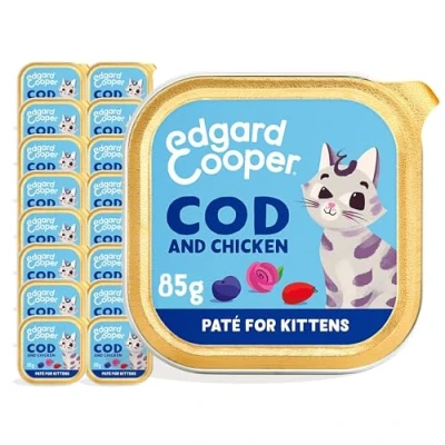 Afbeelding van 16x Edgard &amp; Cooper Kattenvoer Kitten Pate Kabeljauw Kip 85 gr