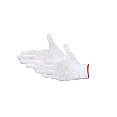 Afbeelding van Jah 2181 katoenen gebreide handschoenen 12 paar dun wit maat 8