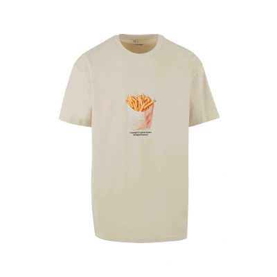 Afbeelding van Upscale by Mister Tee Small Fries Tshirt print, Heren, Maat: Large, Sand