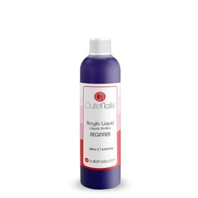 Afbeelding van Acrylvloeistof, 200 ml, ideaal voor beginners, wegwerpdoos acrylnagels, langzaam drogen, medium beginners