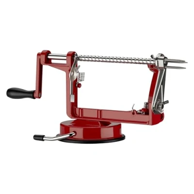 Afbeelding van Wiltec appelschiller 3 in 1 schilmachine met stalen messen 30x10x13 cm, schillen, ontkernen en snijden, multifunctionele fruitsnijder voor groente fruit spiraalsnijder
