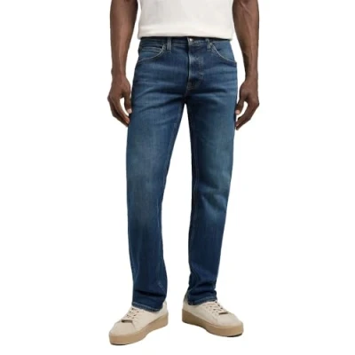 Afbeelding van Lee Herenjeans met ritssluiting, regular straight fit, rechte pijp, Rusty Klinknagel, 38W / 30L