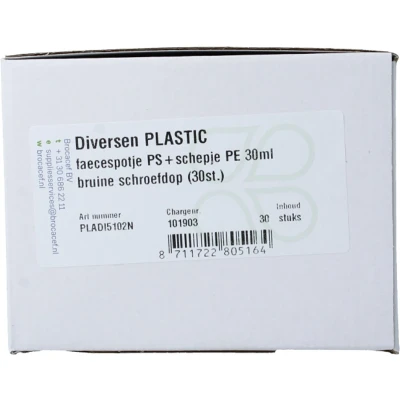Afbeelding van Brocacef Faecespotje PS + schepje PE 30ml 30 stuks