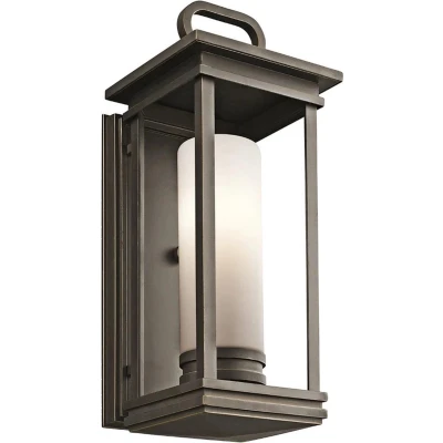 Afbeelding van Kichler LED Wand Buitenlamp South Hope 1X E27 Max 60W IP44 Dimbaar Rubbed Bronze